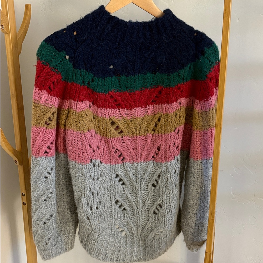 Multicolor Striped Women's Sweater - Picture 4 of 7